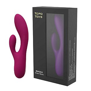 Vibrador com Estimulador Clitoriano - Topo Toys