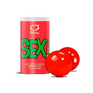 Sexy Fantasy Sex Caps - Bolinha Explosiva Beijável com 2 Unidades | Aroma: Morango Hot