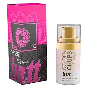 Golden Chups - Gel Beijavel com Sabor de Bala de Framboesa e Efeito Quente - 17ml