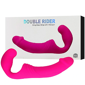 Penetrador Strapless Recarregável com Plug Vaginal – APHRODISIA DOUBLE RIDER
