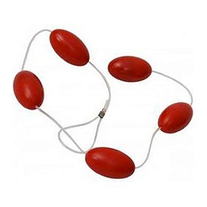 Bolinhas Tailandesas Ovais c/ 5 ( fio silicone )