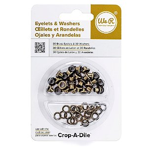 Ilhós Metal  Eyelets & Washer - Brass (60 pieces)
