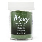 Pó de Emboss Moxy Embossing Powder - Metallic - Evergreen - 1 oz