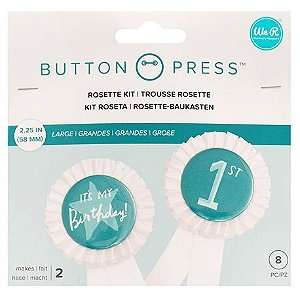 Acessórios Button Backer Button Press - Rosette - White - Makes 2