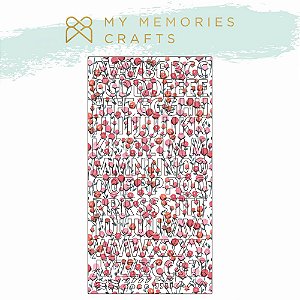 Alfabeto em Chipboard ESTAMPADO ADESIVADO - MY MEMORIES CRAFTS - MY TRAVEL - MMCMT2-10