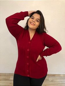 Blusa Aberta Tricô Feminina  Plus Size