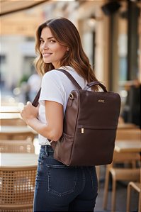 Mochila Antifurto Versátil de Couro