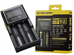 Carregador Nitecore D2 Original Digital P/ Baterias Recarregáveis.