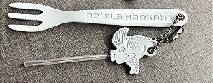FURADOR E GARFO PARA ESSÊNCIA AQUILA HOOKAH BRANCO