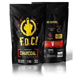 Carvão de fibra de coco FODAC! Hexagonal 1kg