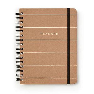 Planner Wire-o Kraft Semanal A5 Kraft - Cicero