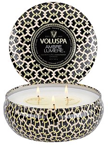 Vela Lata 3 Pavios 60h Ambre Lumiere - Voluspa