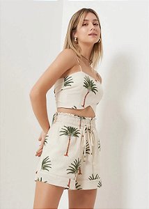 SHORTS RETO ESTAMPA PALM TREES - MOB