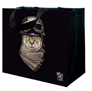 Ecobag de Ráfia - Coleção Pet- GATO - Sacola Reutilizável - CáPraLá