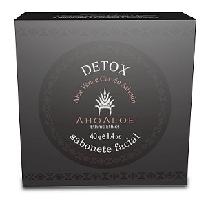 Sabonete Facial Detox 40 g - Natural e Vegano - Ahoaloe