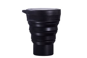 Copo Retrátil de Silicone Menos 1 Lixo - Preto