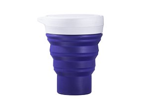 Copo Retrátil de Silicone Menos 1 Lixo - Azul Marinho