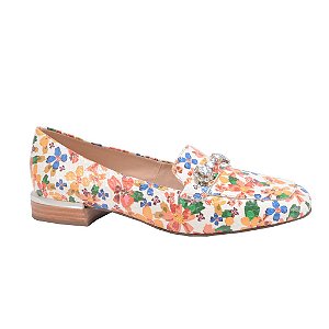 Loafer Couro Floral Blooming V23