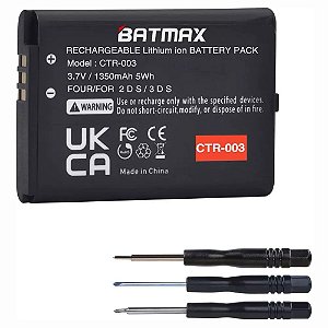 Bateria Batmax Para Nintendo 3ds Old 2ds 1350mah + Chaves