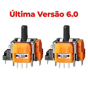 2 Analógicos 3D Magnético Hall Effect GINFULL Original V6 Anti Drift Para Controles PS5