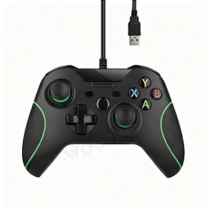 Controle Joystick Xbox One S/X USB Com Fio Windows 7 8 10