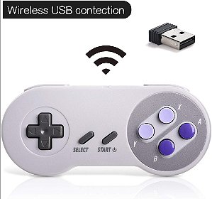 Controle Joystick Snes Super Nintendo 2.4Ghz Raspberry Pi Pc Linux