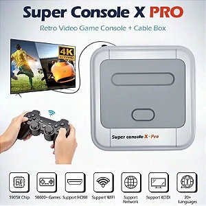 Vídeo Game Retrô Super Console X  Pro 4k Hdmi 1080p 40 Mil Jogos 50 Emuladores