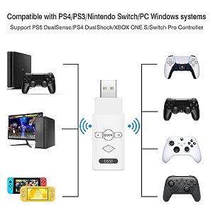 Adaptador Coov DS50 Bluetooth P/ Ps3 Ps4 Nintendo Switch Pc Raspberry Pi