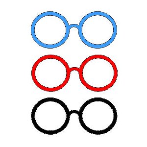 Recorte Óculos Redondo (Escolha cor e Tamanho)