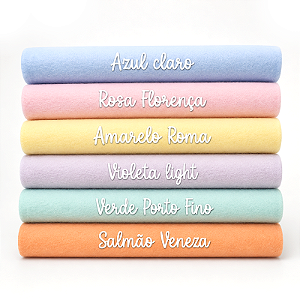 KIT PROMOCIONAL Feltro Liso Santa Fé - Tons Candy Color