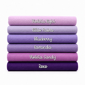 KIT PROMOCIONAL Feltro Liso Santa Fé - Tons Lilás