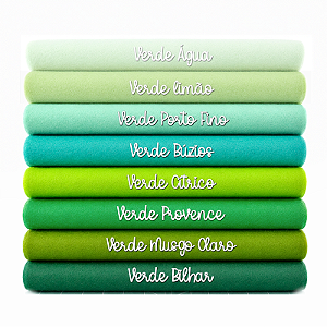 KIT PROMOCIONAL Feltro Liso Santa Fé - Tons de Verde