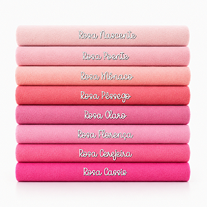 KIT PROMOCIONAL Feltro Liso Santa Fé - Tons Rosa