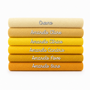 KIT PROMOCIONAL Feltro Liso Santa Fé - Tons Amarelos