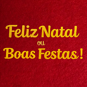 Recorte Frase Boas Festas - TNT DOURADO Laminado Sem Contorno