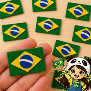 Recorte Bandeira Brasil Retangular - COPA 2026