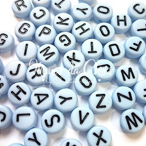 Botão Alfabeto Completo - Azul com Preto
