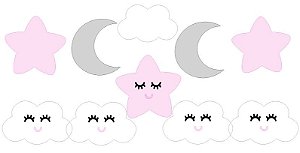 KIT RECORTES - Móbile de Berço Chuva de Amor