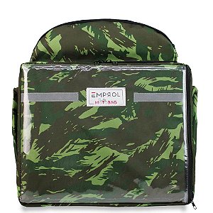 Mochila Bag Pizza Motoboy Camuflada 45L Isopor Simples