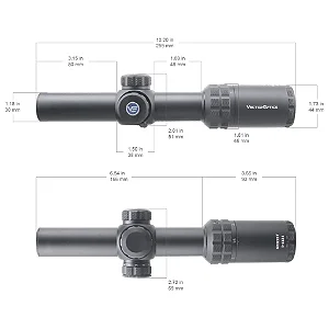 LUNETA VECTOR GRIZZLY 1-4X24, 30MM , 1/2MOA SFP