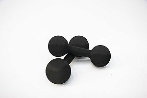 Halter Bola (Par) - Emborrachado Preto Spandex PRO