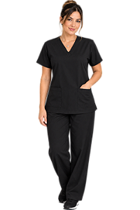 Pijama Cirúrgico Feminino Preto