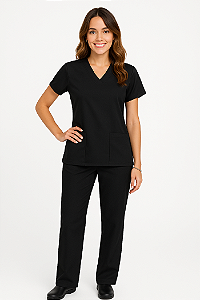 Pijama Cirúrgico Feminino Preto