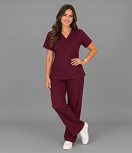 Scrub Feminino Vinho
