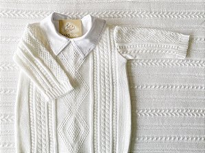 Macacão Davi em tricot branco