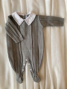 Macacão Davi em tricot cinza