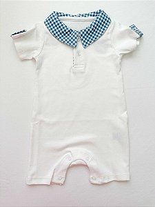 Macacão Xadrez Azul