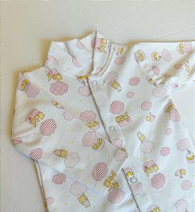 Macacão Coelho e Ursinho Rosa