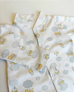 Macacão Coelho e Ursinho Azul