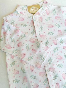 Macacão Passarinho Rosa